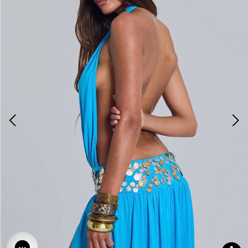 Jaded London Irvin Hand Embellished Backless Maxi Dress - Picture 5 of 6